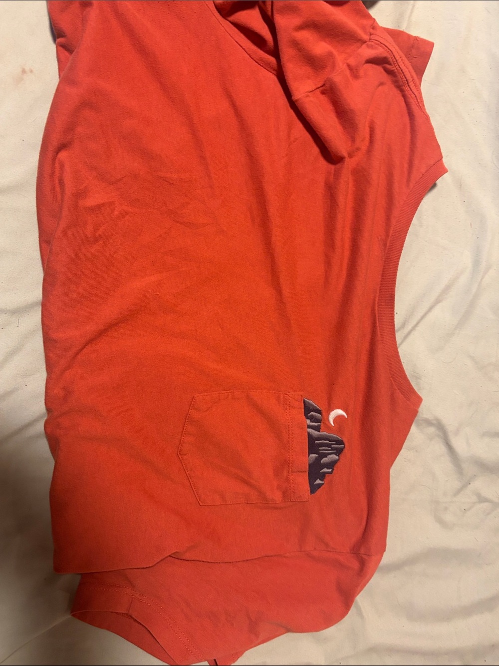 Old Navy Orange Short Sleeve Pocket Tee